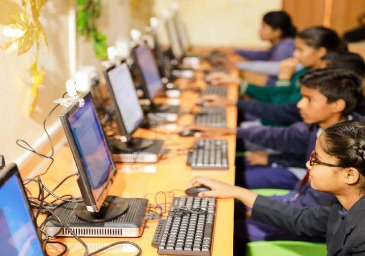 Technical and hospitality students receiving hands-on vocational training in Indian classrooms.