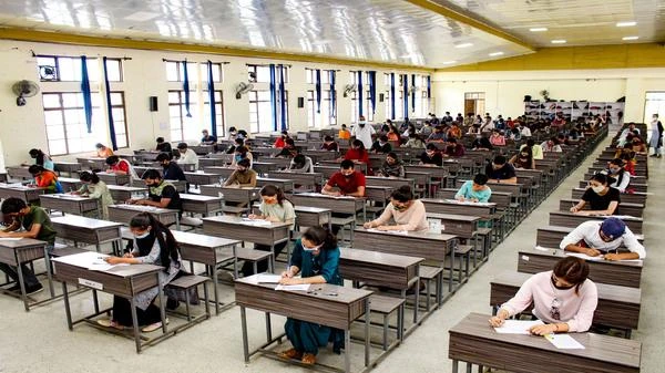 Vocational instructor candidates attending recruitment tests and selection procedures in Goa.