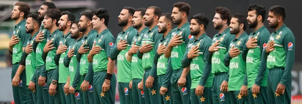 Pakistan and Australia lineups before the opening T20I match in Lahore.
