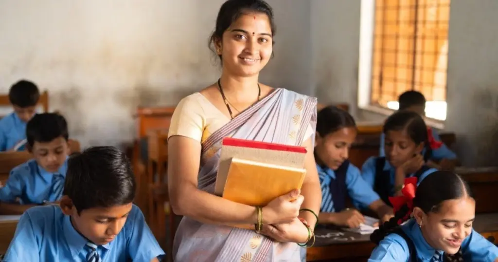 Contract-based educators reviewing employment conditions and teaching assignments in Goa schools.