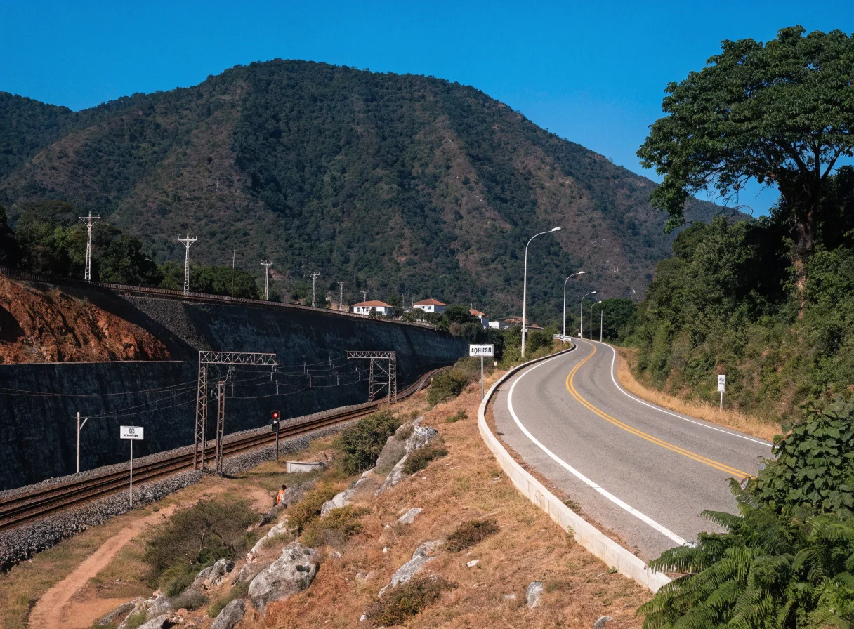 Transport infrastructure on the Konkan coast near Goa