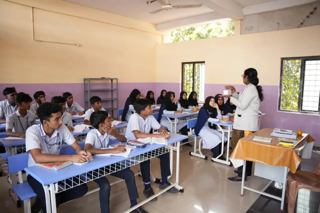 Teaching candidates attending lesson demonstrations and recruitment assessment sessions in Goa.